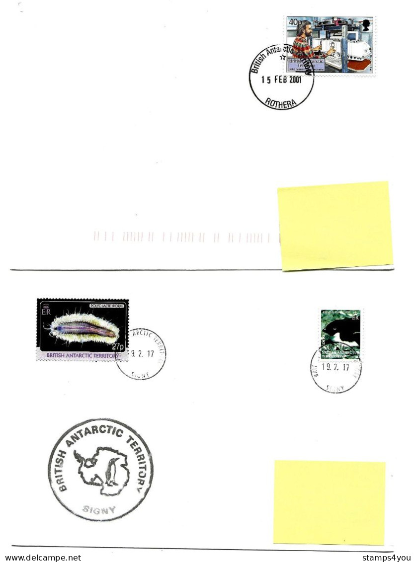 PO - 67 - 4 Enveloppes Stations Antarctiques Britanniques - Lettres & Documents