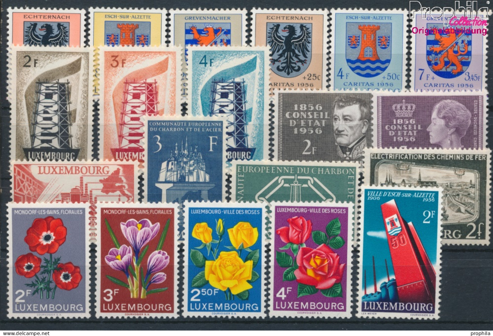 Luxemburg Postfrisch Blumenfest 1956 Blumenfest, Europa, Montanunion U.a  (10377656 - Unused Stamps