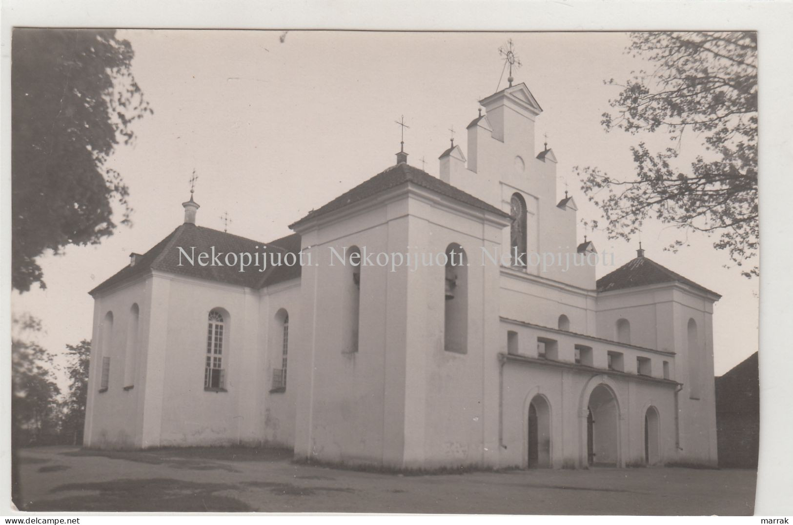 Linkuva, Pakruojis, Bažnyčia, Apie 1930 M. Fotografija - Litauen