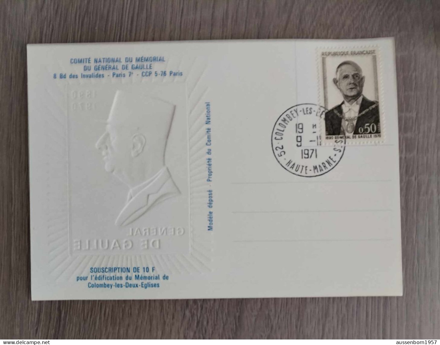 Feuillets Appel Général De Gaulle : Série Complète Des 3 Oblitérations : Image En Or 24 Carats - Souvenir Blokken