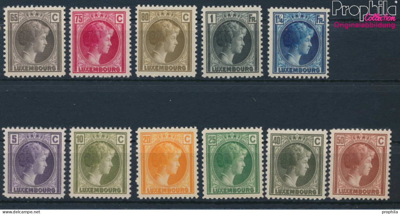 Luxemburg 166-176 (kompl.Ausg.) Postfrisch 1926 Charlotte (10368683 - Nuevos