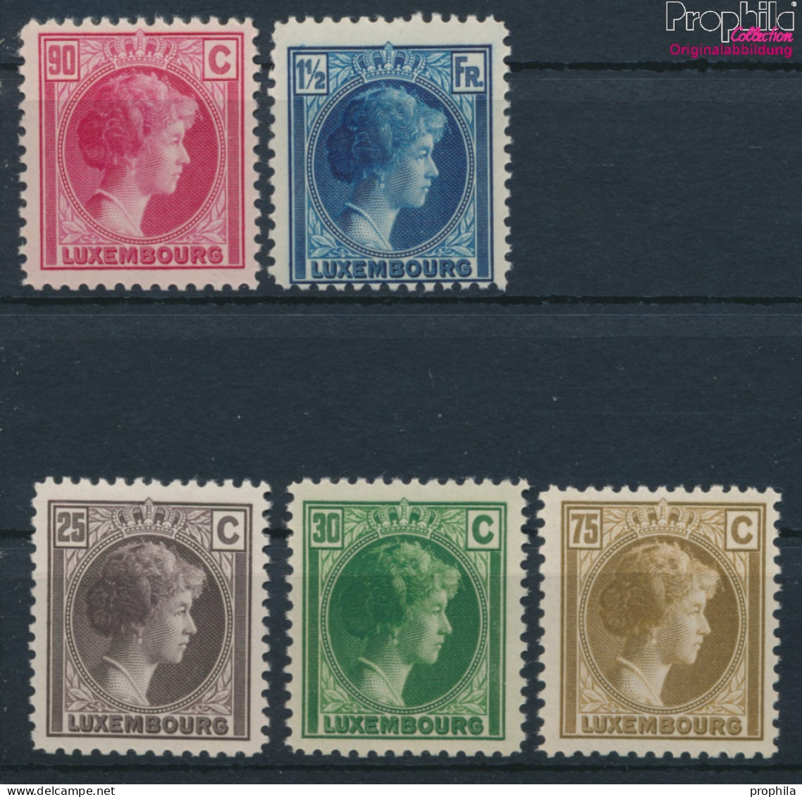 Luxemburg 187-191 (kompl.Ausg.) Postfrisch 1927 Charlotte (10368663 - Nuovi