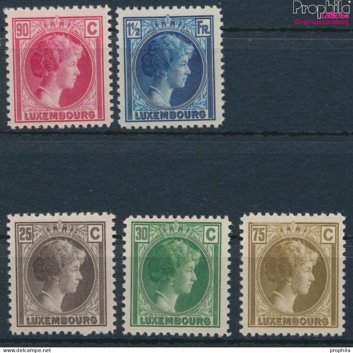 Luxemburg 187-191 (kompl.Ausg.) Postfrisch 1927 Charlotte (10368685 - Nuevos