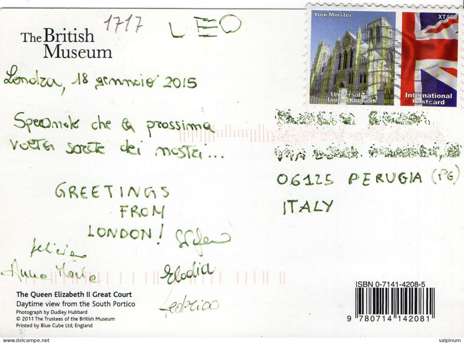 Philatelic Postcard With Stamps Sent From UNITED KINGDOM To ITALY - Covers & Documents