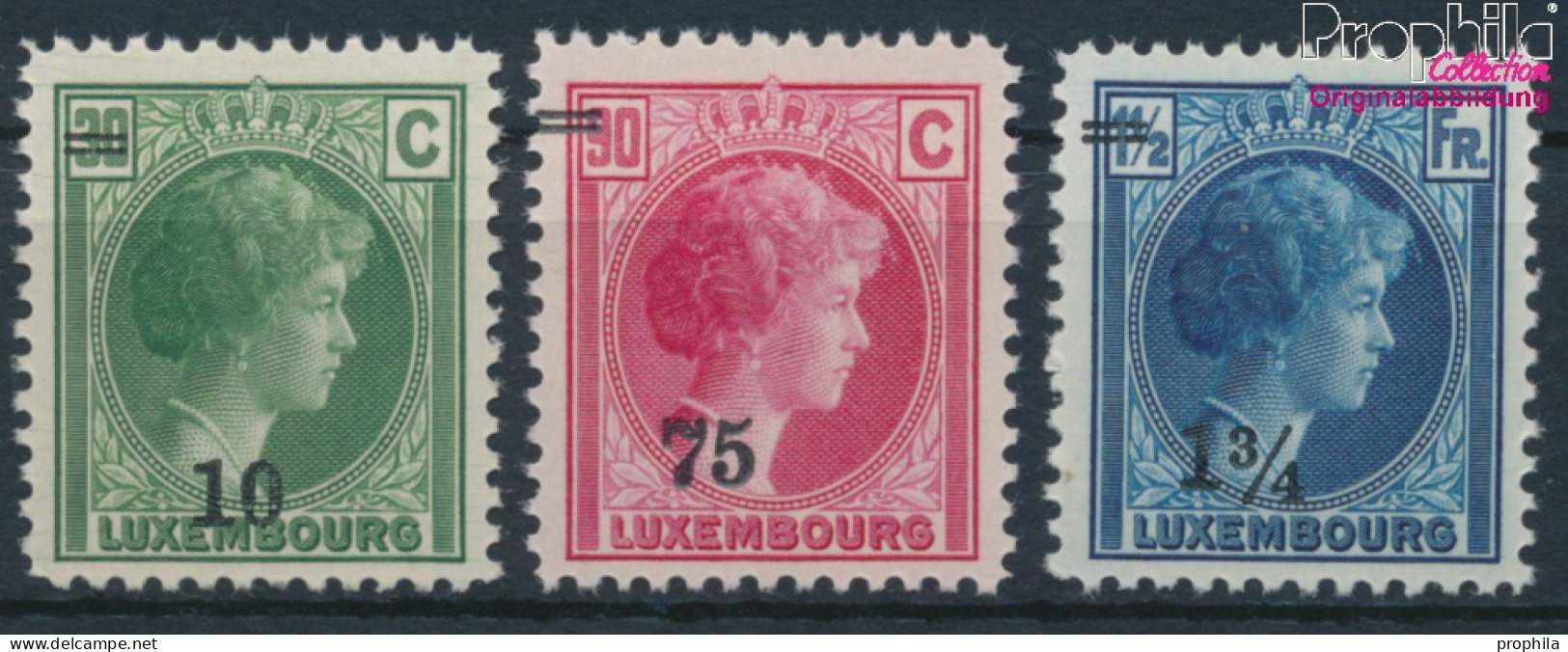 Luxemburg 218-220 (kompl.Ausg.) Postfrisch 1929 Aufdruckausgabe (10368688 - Ungebraucht