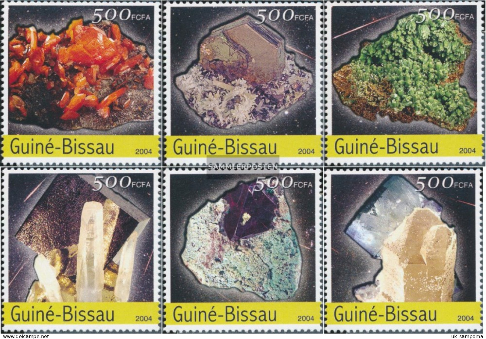 Guinea-Bissau 2804-2809 (complete. Issue) Unmounted Mint / Never Hinged 2004 Minerals And Meteoriten - Guinea-Bissau