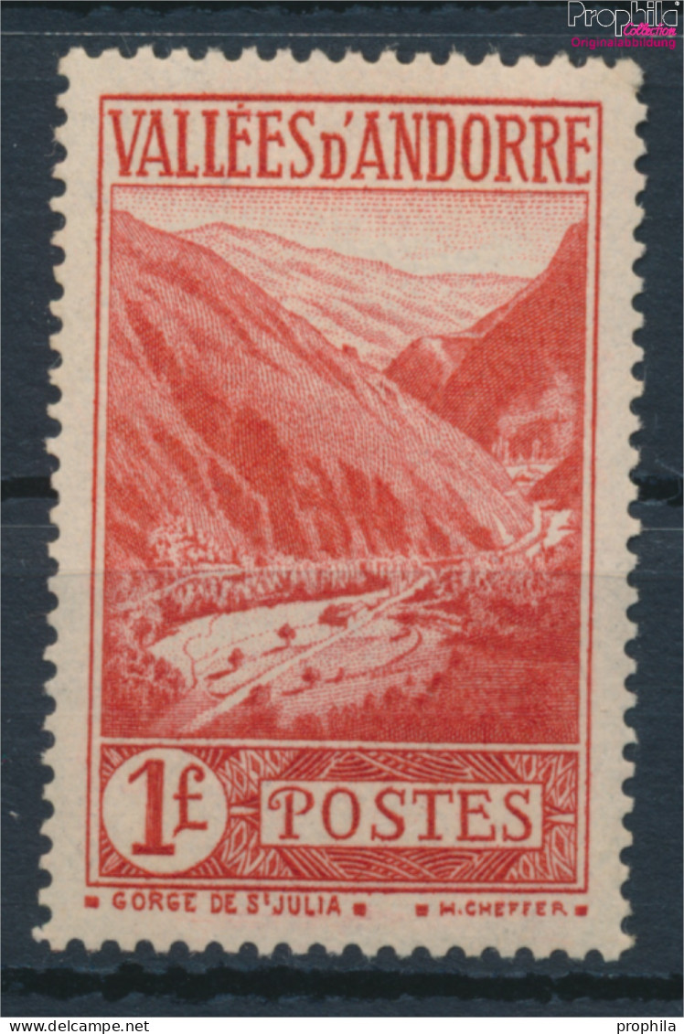 Andorra - Französische Post 69 Postfrisch 1937 Landschaften (10368407 - Nuovi