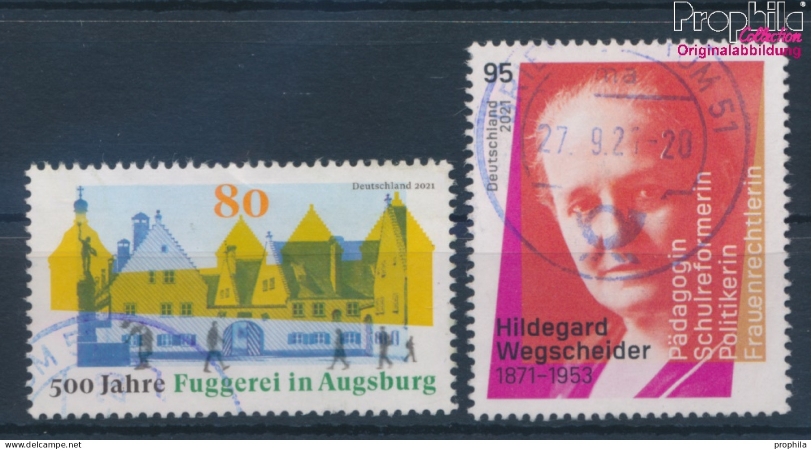 BRD 3621,3625 (kompl.Ausg.) Gestempelt 2021 Fuggerei In Augsburg, Wegscheider (10351930 - Gebraucht