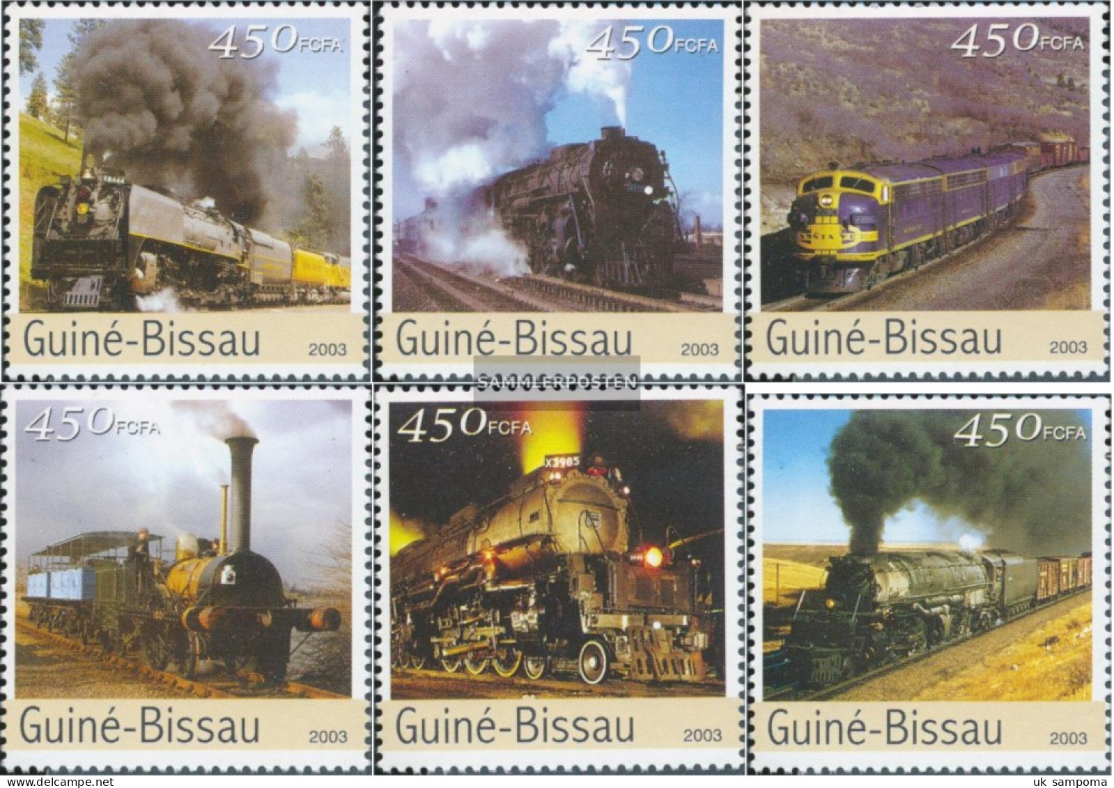 Guinea-Bissau 2644-2649 (complete. Issue) Unmounted Mint / Never Hinged 2003 Trains - Guinea-Bissau