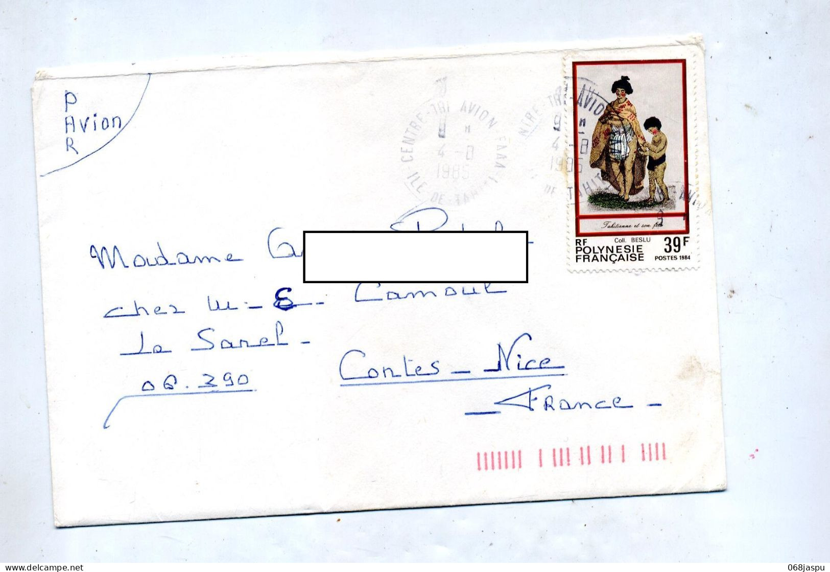 Lettre Cachet Faaa Sur Tahitienne - Storia Postale