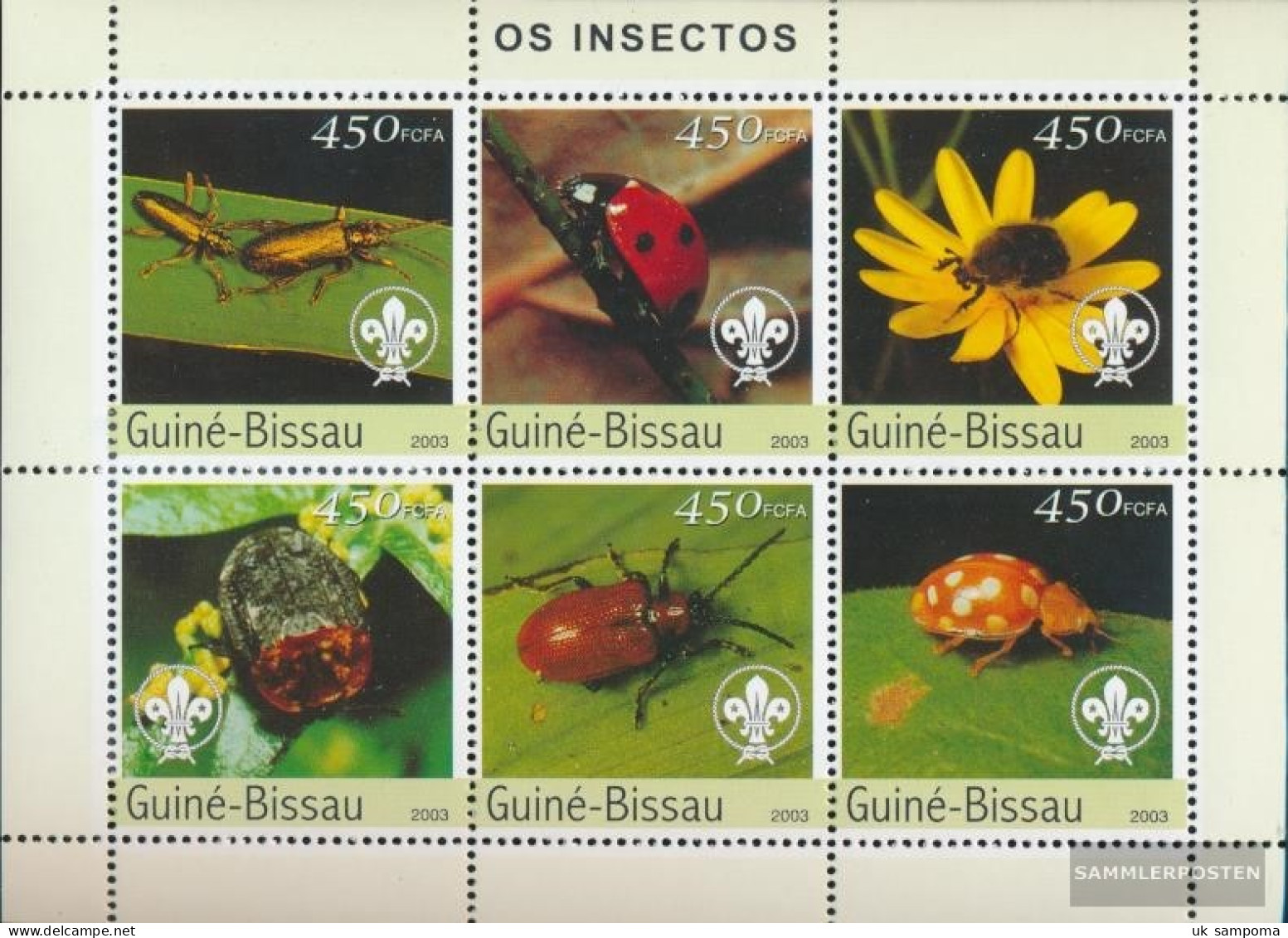 Guinea-Bissau 2630-2635 Sheetlet (complete. Issue) Unmounted Mint / Never Hinged 2003 Insects - Guinea-Bissau