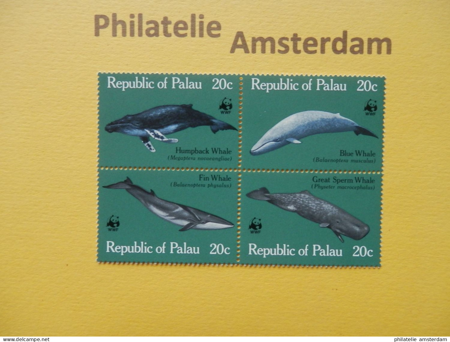 Palau 1983, WWF FAUNA WHALES WALVISSEN WALE: Mi 20-23, ** - Ongebruikt