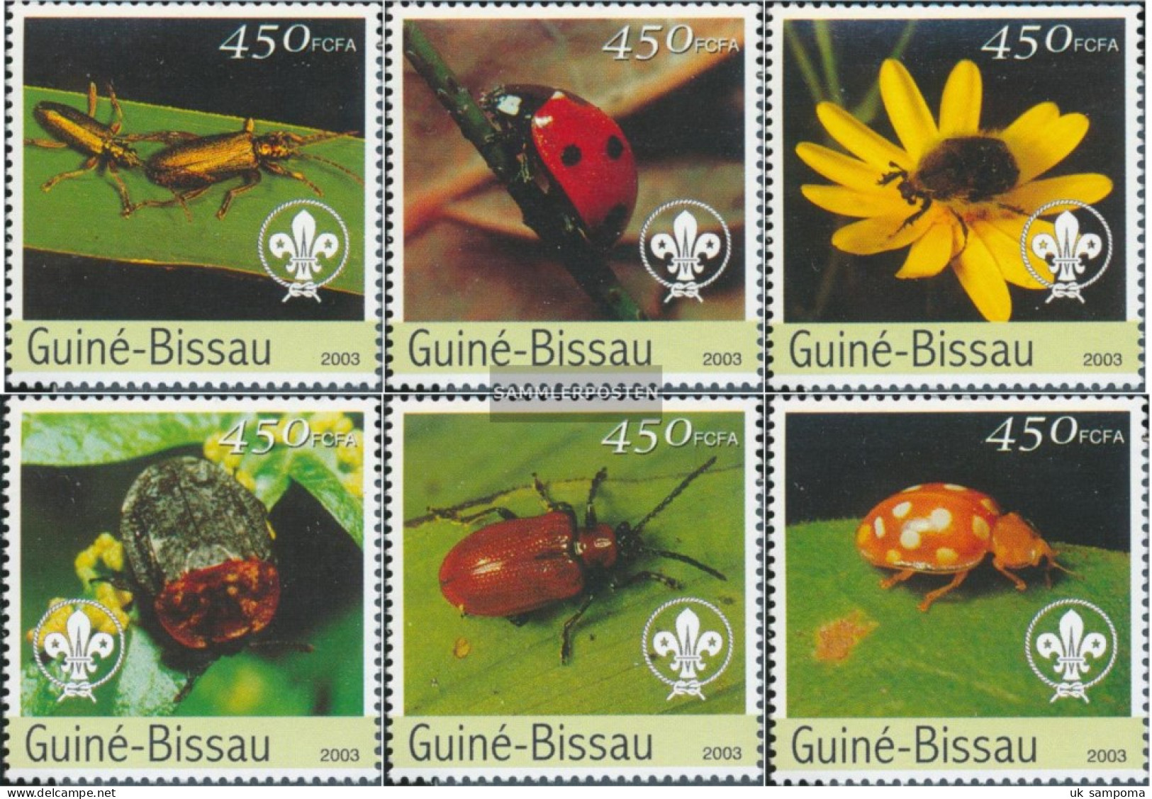 Guinea-Bissau 2630-2635 (complete. Issue) Unmounted Mint / Never Hinged 2003 Insects - Guinea-Bissau