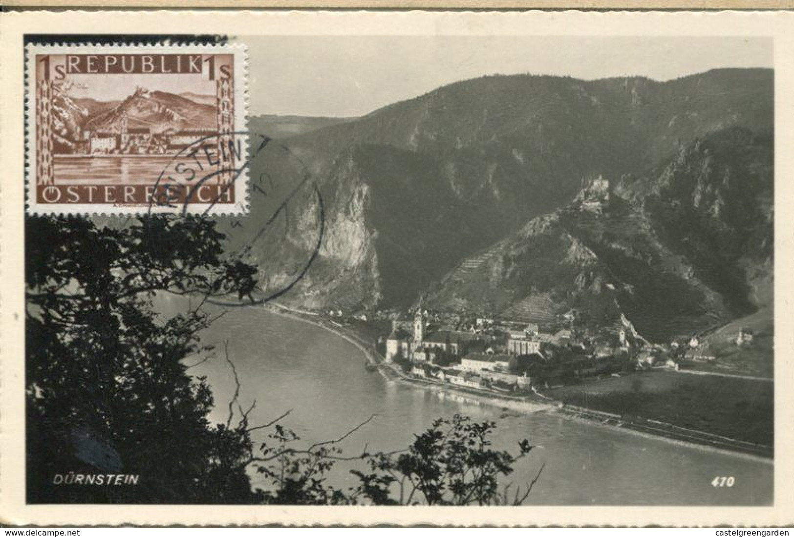 X0114 Austria, Maximum 5.7.1947 Durnstein In Der Wachau,  The Church - Maximum Cards