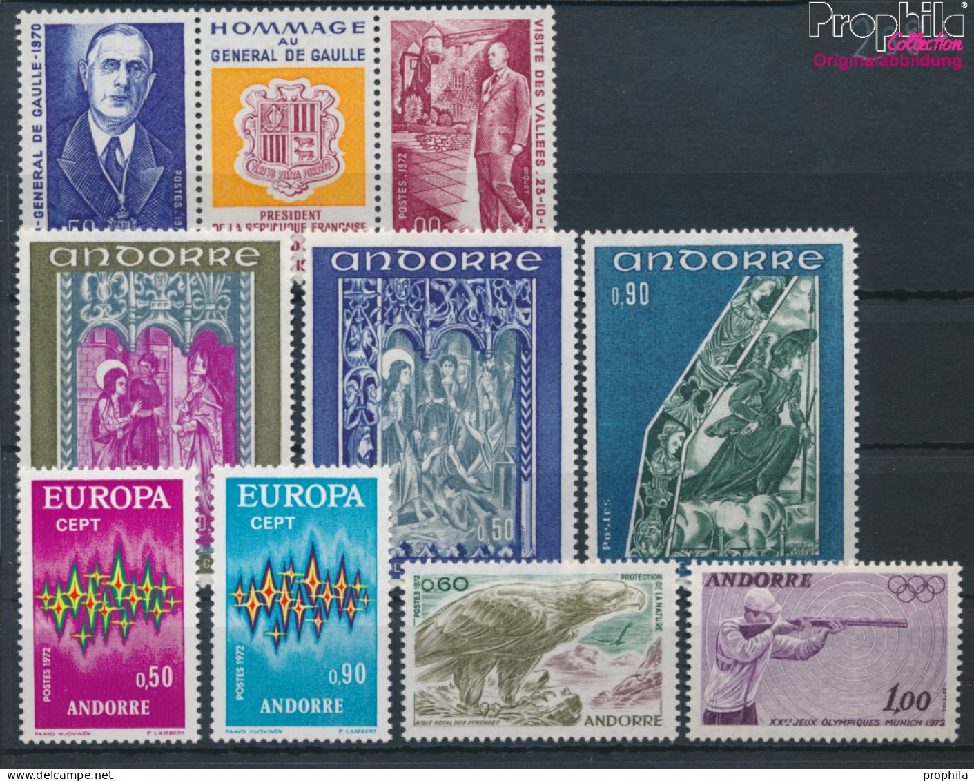 Andorra - Französische Post Postfrisch Europa 1972 Europa, Naturschutz, Olympia U.a.  (10368752 - Ungebraucht