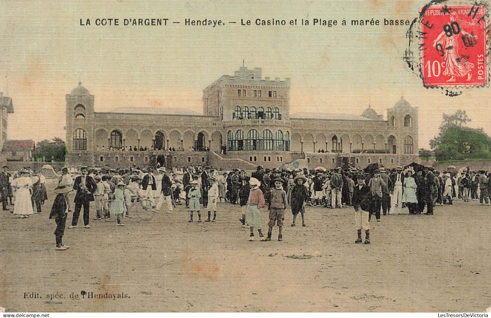 FRANCE - Hendaye - Le Casino Et La Plage à Marée Basse - Animé - Carte Postale Ancienne - Hendaye