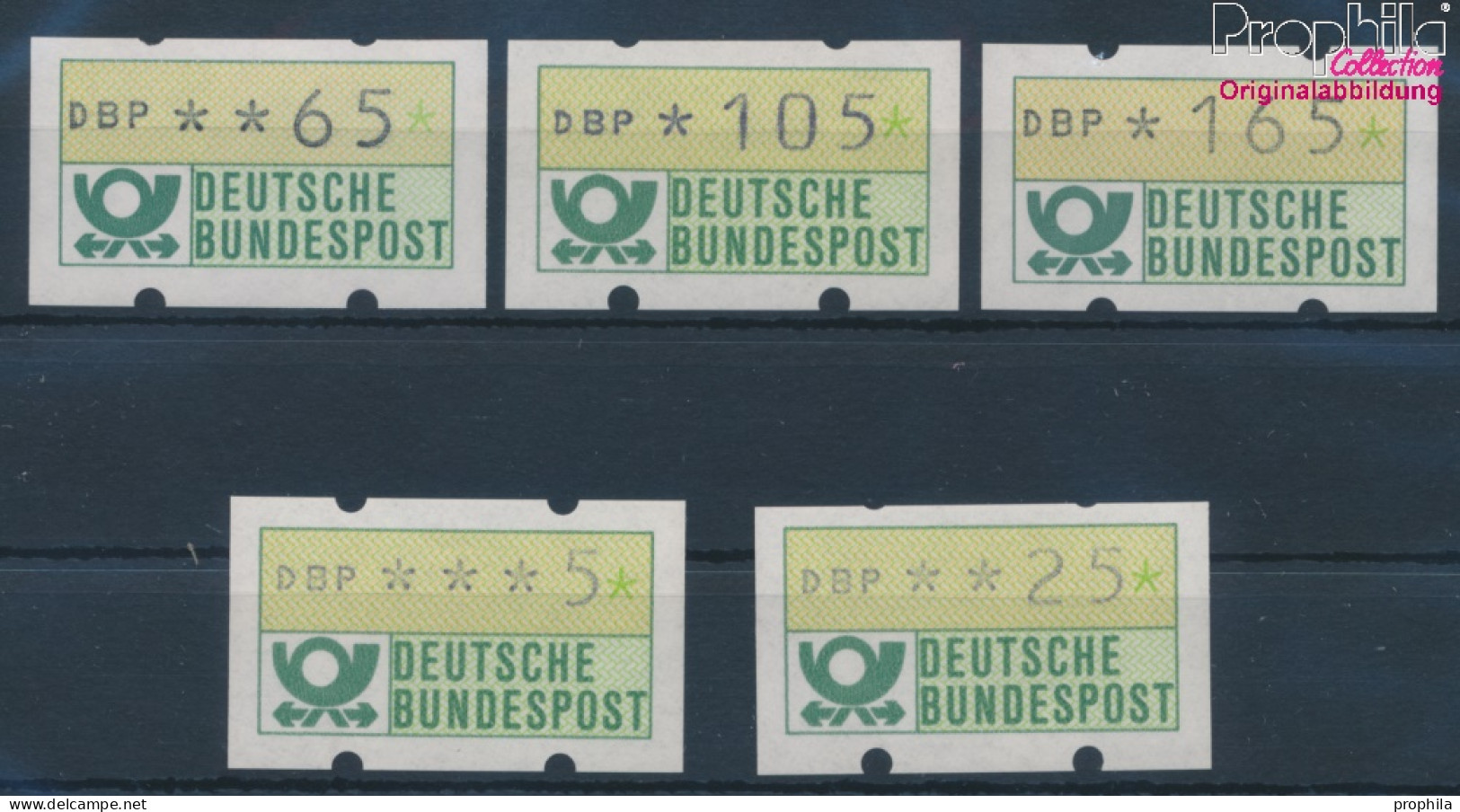 BRD ATM1 Satz 5 Komplett (5,25,65,105,165 Nominale) Postfrisch 1981 Automatenmarke (10343326 - Unused Stamps