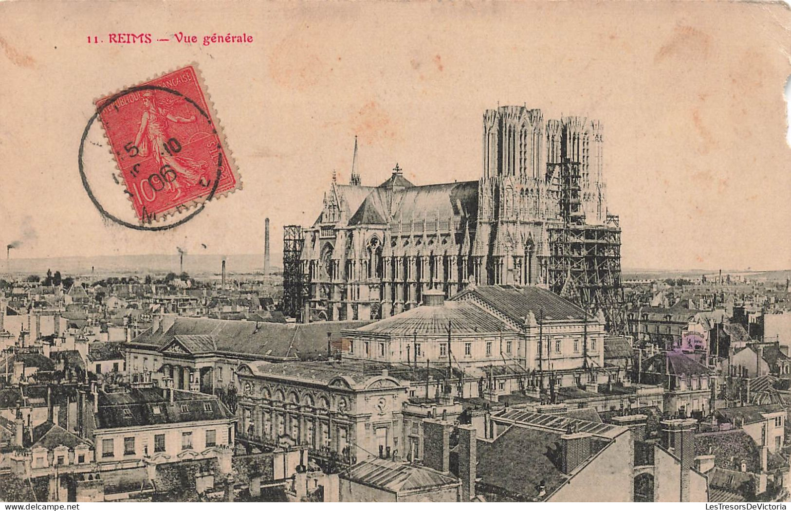 FRANCE - Reims - Vue Générale - Vue Sur Une Partie De La Ville - Carte Postale Ancienne - Reims