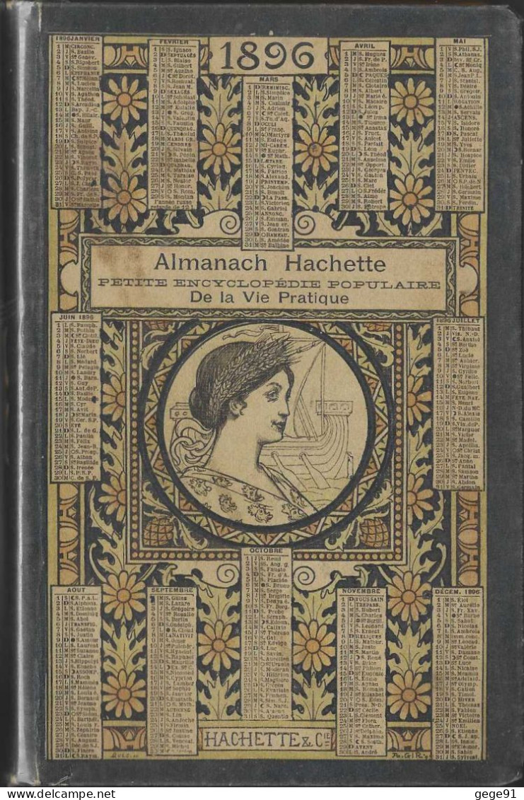 Almanach Hachette - Petite Encyclopédie Populaire De La Vie Pratique - 1896 - Environ 500 Pages - Andere & Zonder Classificatie