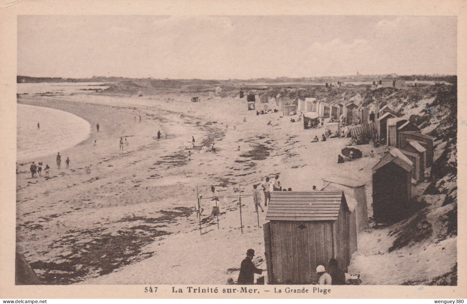 56 La TRINITE-SUR-MER       La Grande Plage      TB PLAN  ...avec Cabines Env1930.     RARE - La Trinite Sur Mer