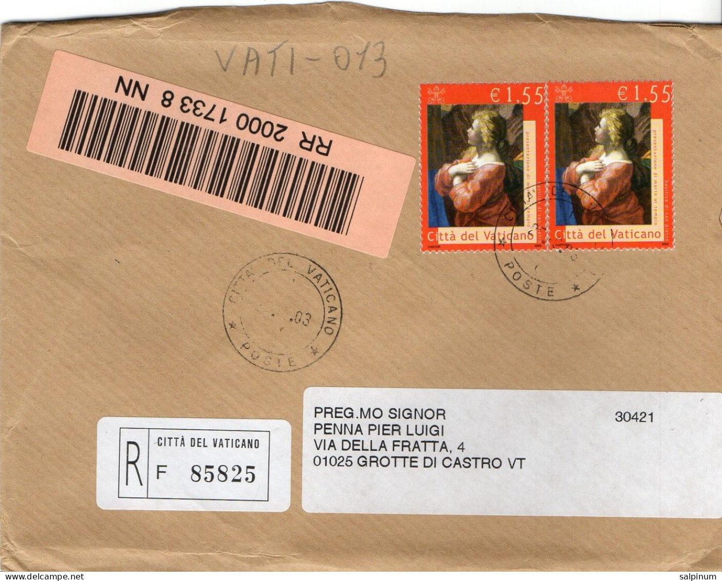 Philatelic Envelope With Stamps Sent From VATICAN CITY STATE To ITALY - Briefe U. Dokumente