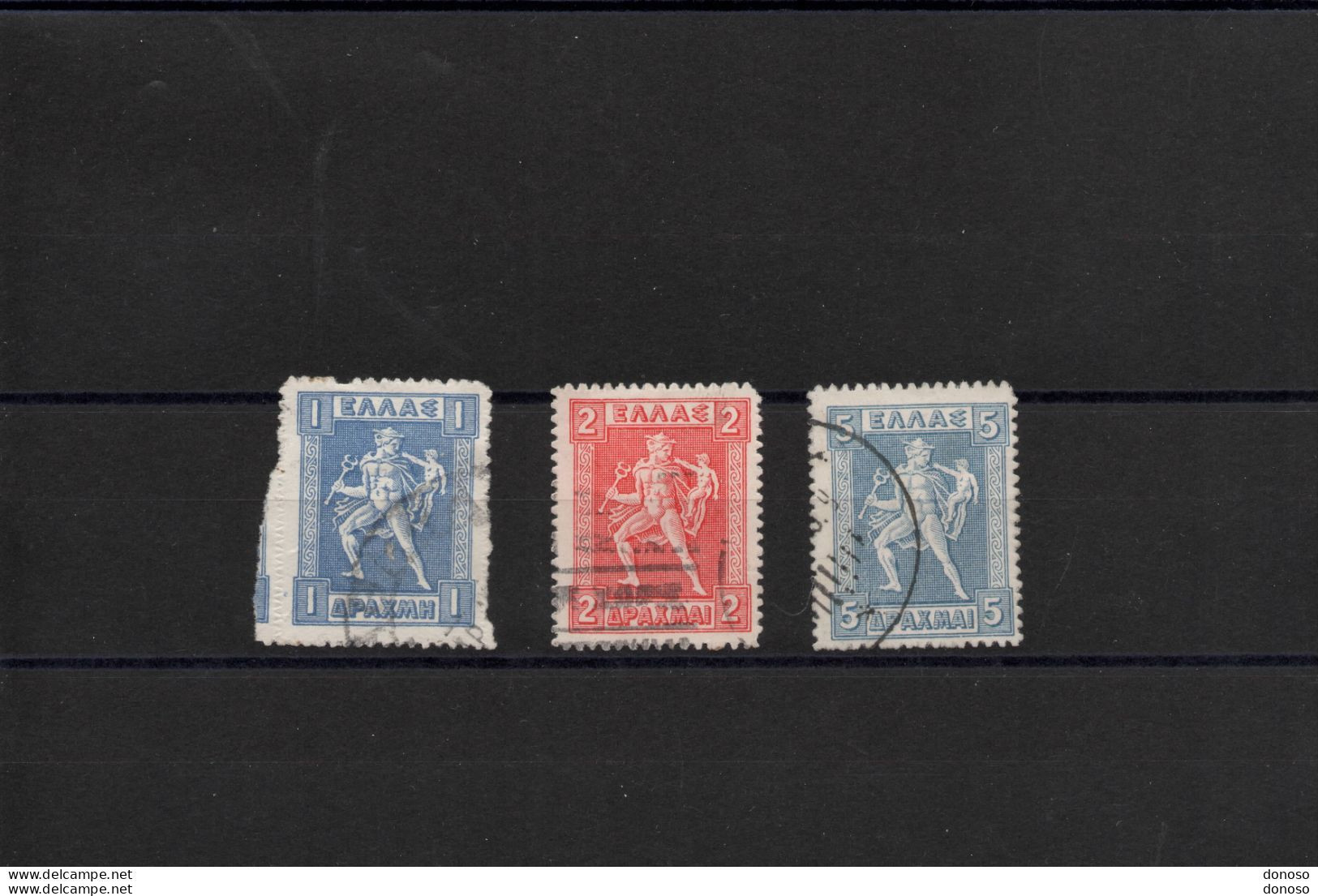 GRECE 1911 Yvert 189-190 + 192 Oblitéré Cote : 9,50 Euros - Used Stamps