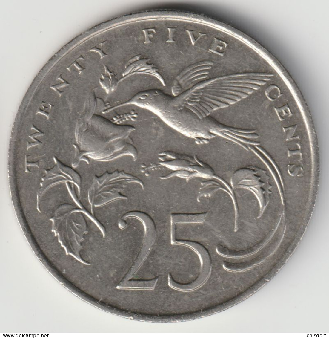 JAMAICA 1987: 25 Cents, KM 49 - Jamaica