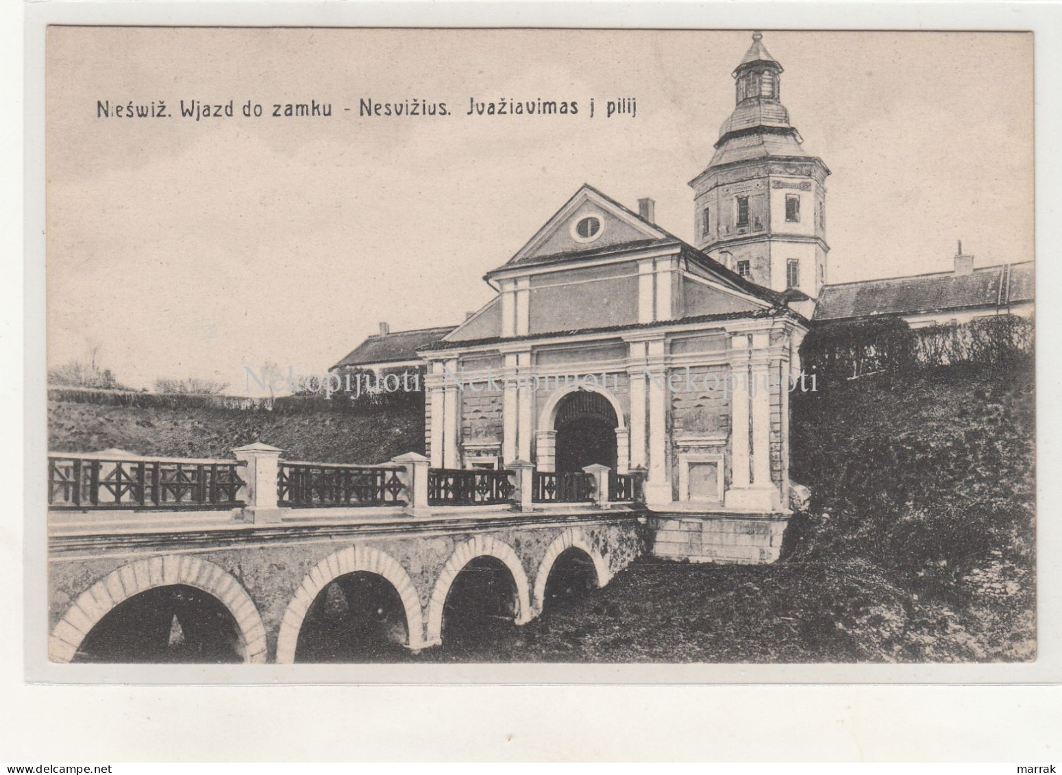 Nesvyžius, Нясвіж, Radziwill Castle, 1910' Postcard - Weißrussland