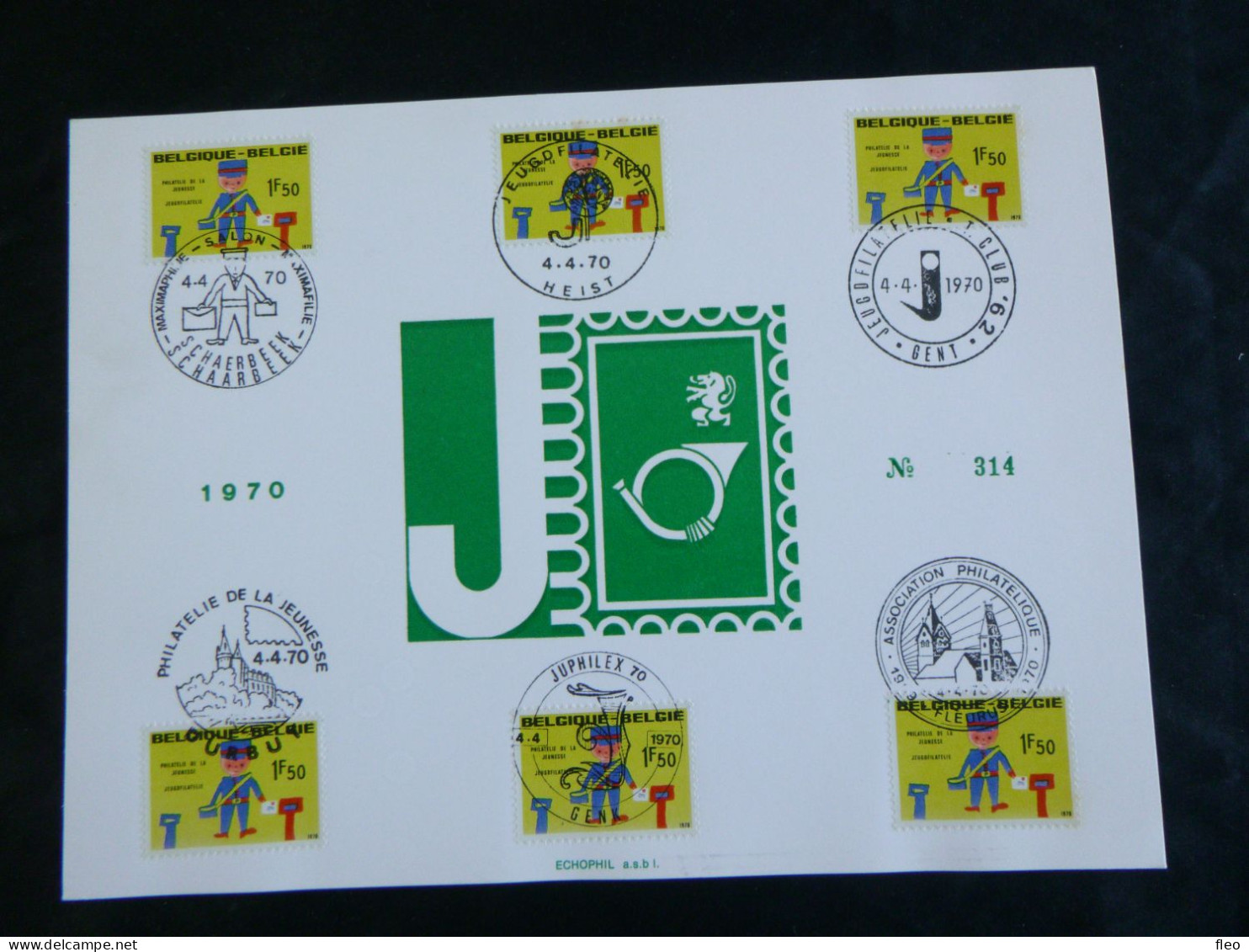BELG.1970 1528 FDC ECHOPHIL FIRST DAY CARD : "Jeugdfilatelie- Philatélie De La Jeunesse" - 1961-1970