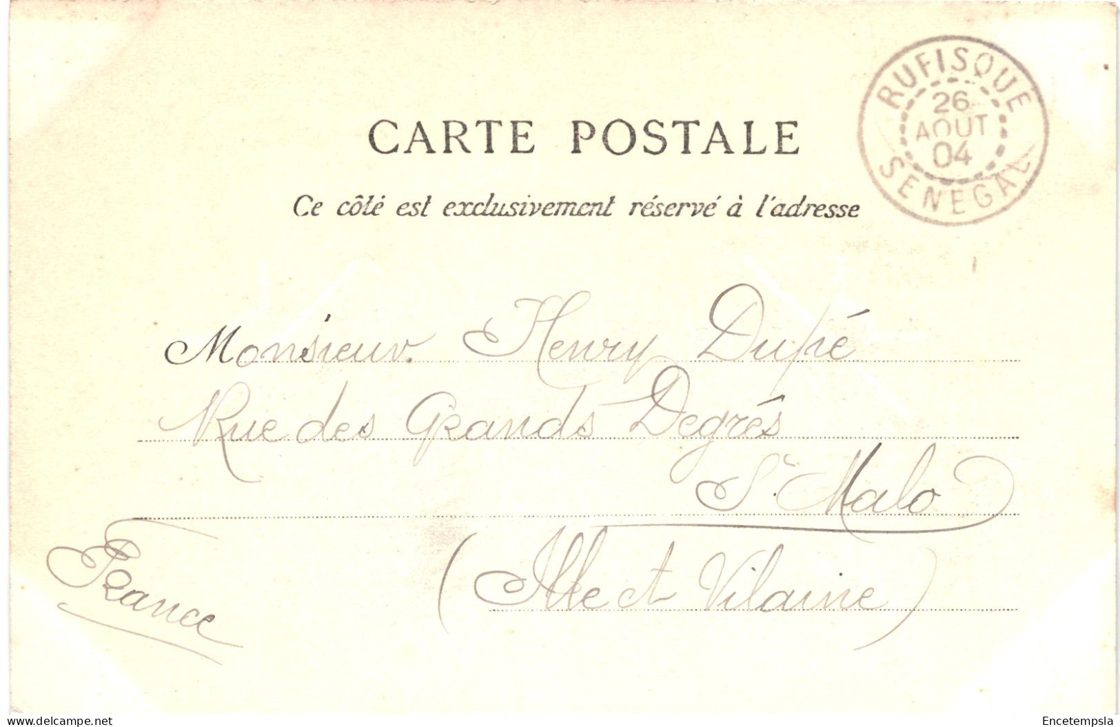 CPA Carte Postale  Sénégal Rufisque Pêcheurs  1904 VM79833ok - Senegal