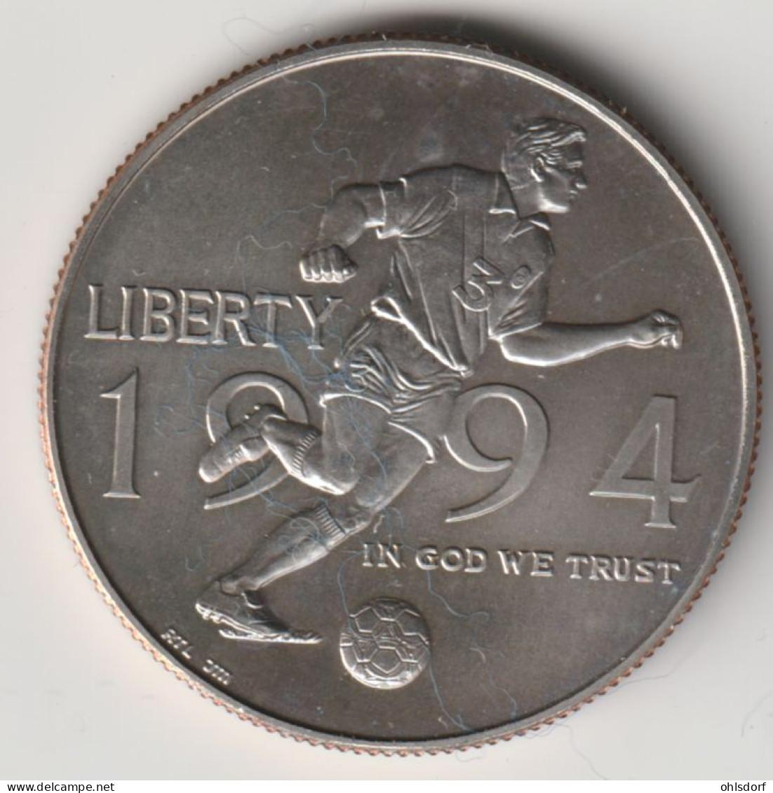 U.S.A. 1994: 1/2 Dollar, World Cup, KM 246 - Gedenkmünzen