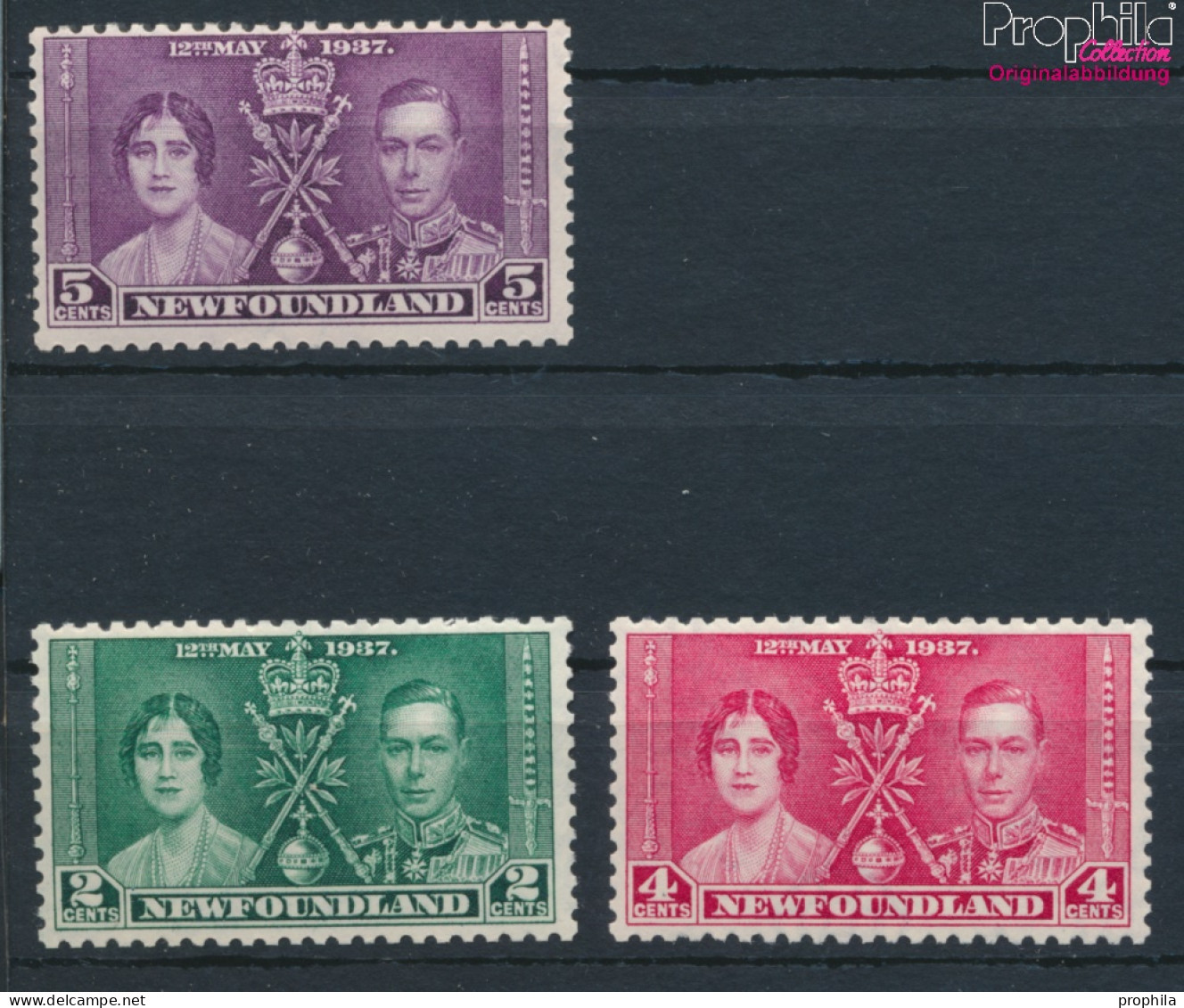 Neufundland 218-220 (kompl.Ausg.) Postfrisch 1937 Krönung (10368545 - 1908-1947