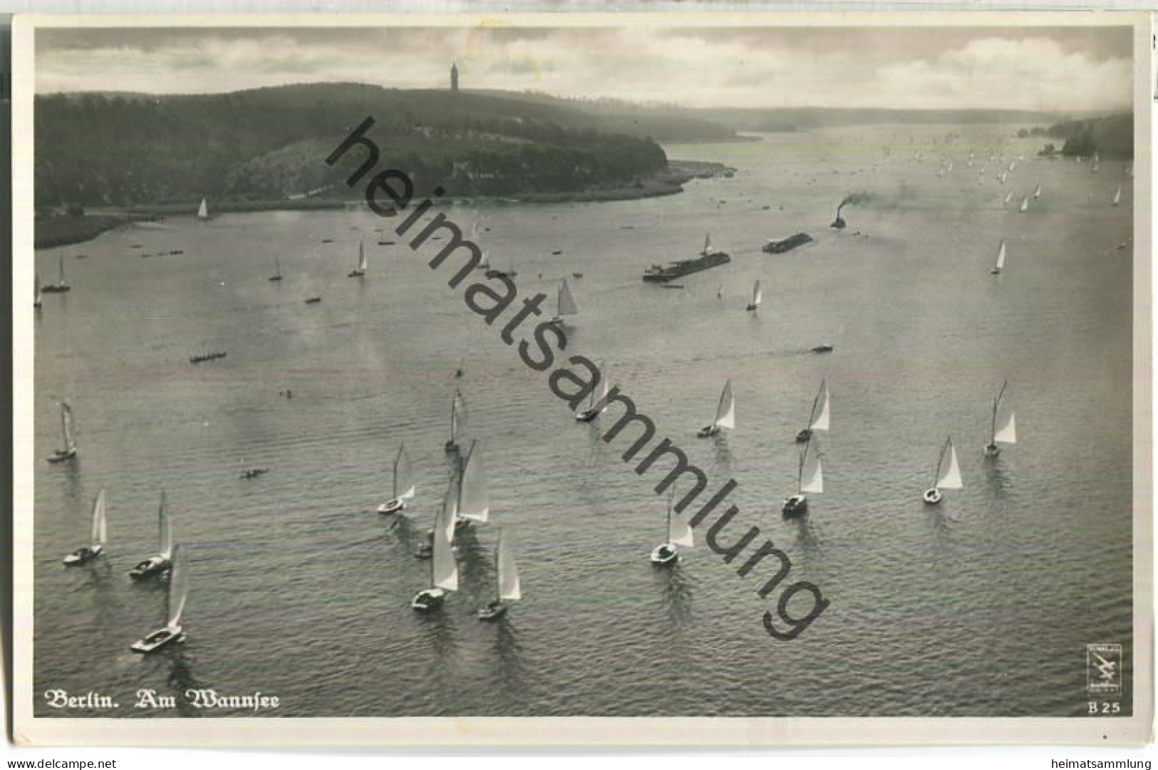 Berlin-Wannsee - Luftbild - Segelboote - Foto-Ansichtskarte - Verlag Klinke & Co Berlin - Wannsee