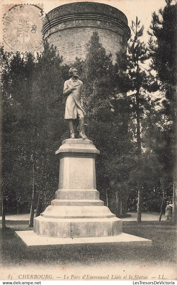 FRANCE - Cherbourg - Le Parc D'Emmanuel Liais Et La Statue - L L  - Vue Générale - Carte Postale Ancienne - Cherbourg