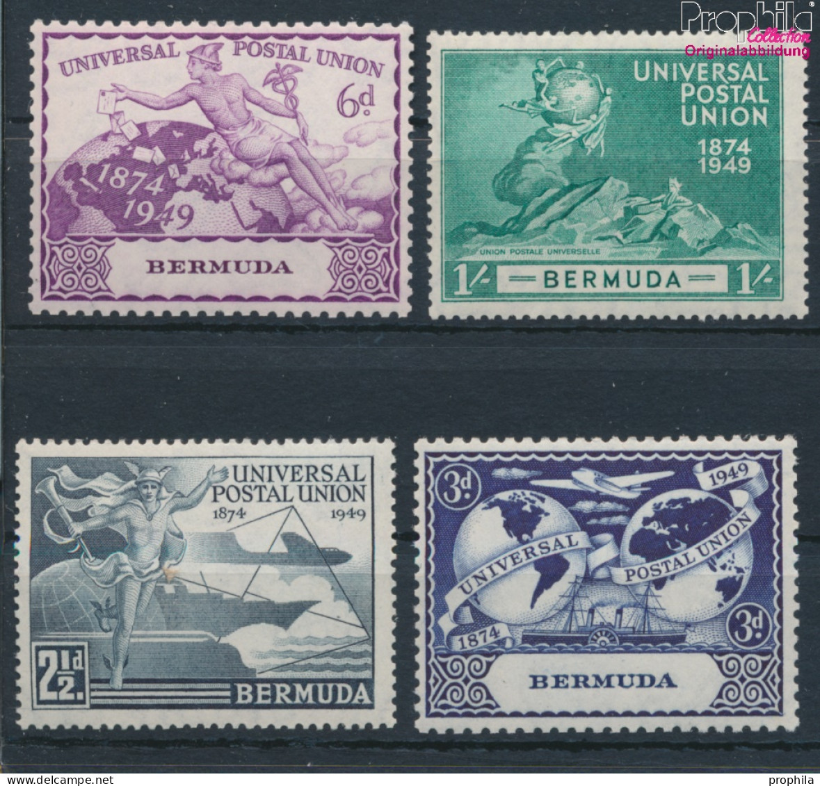 Bermuda-Inseln 125-128 (kompl.Ausg.) Postfrisch 1949 75 Jahre UPU (10368530 - Bermudas