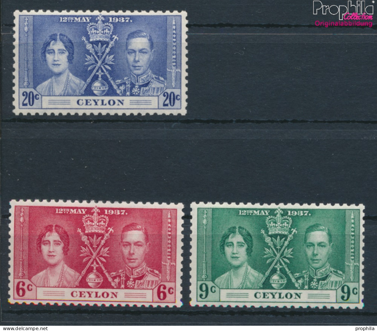 Ceylon Postfrisch Krönung 1937 Krönung  (10368525 - Sri Lanka (Ceylon) (1948-...)