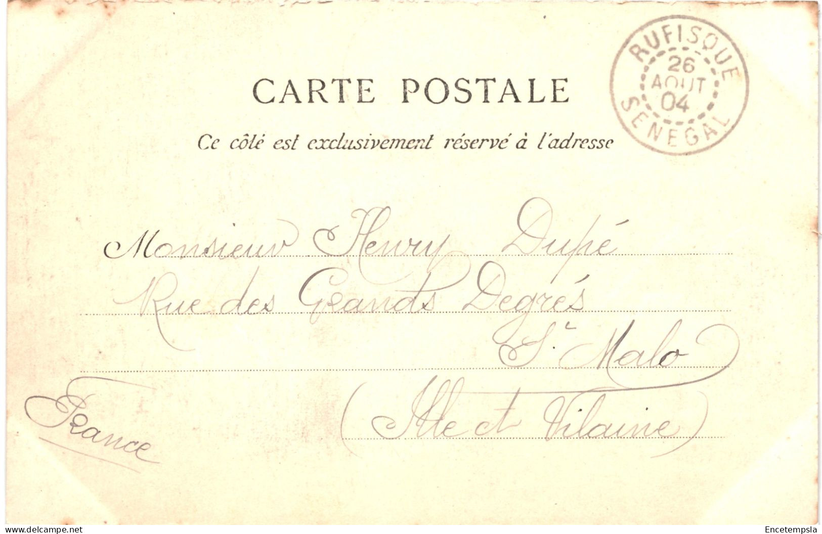 CPA Carte Postale  Sénégal Rufisque Warf De Rufisque  1904 VM79834ok - Senegal