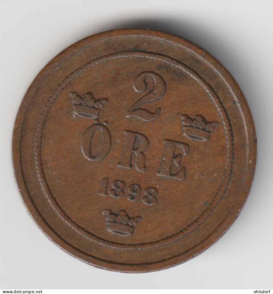 SVERIGE 1898: 2 Öre, KM 746 - Schweden