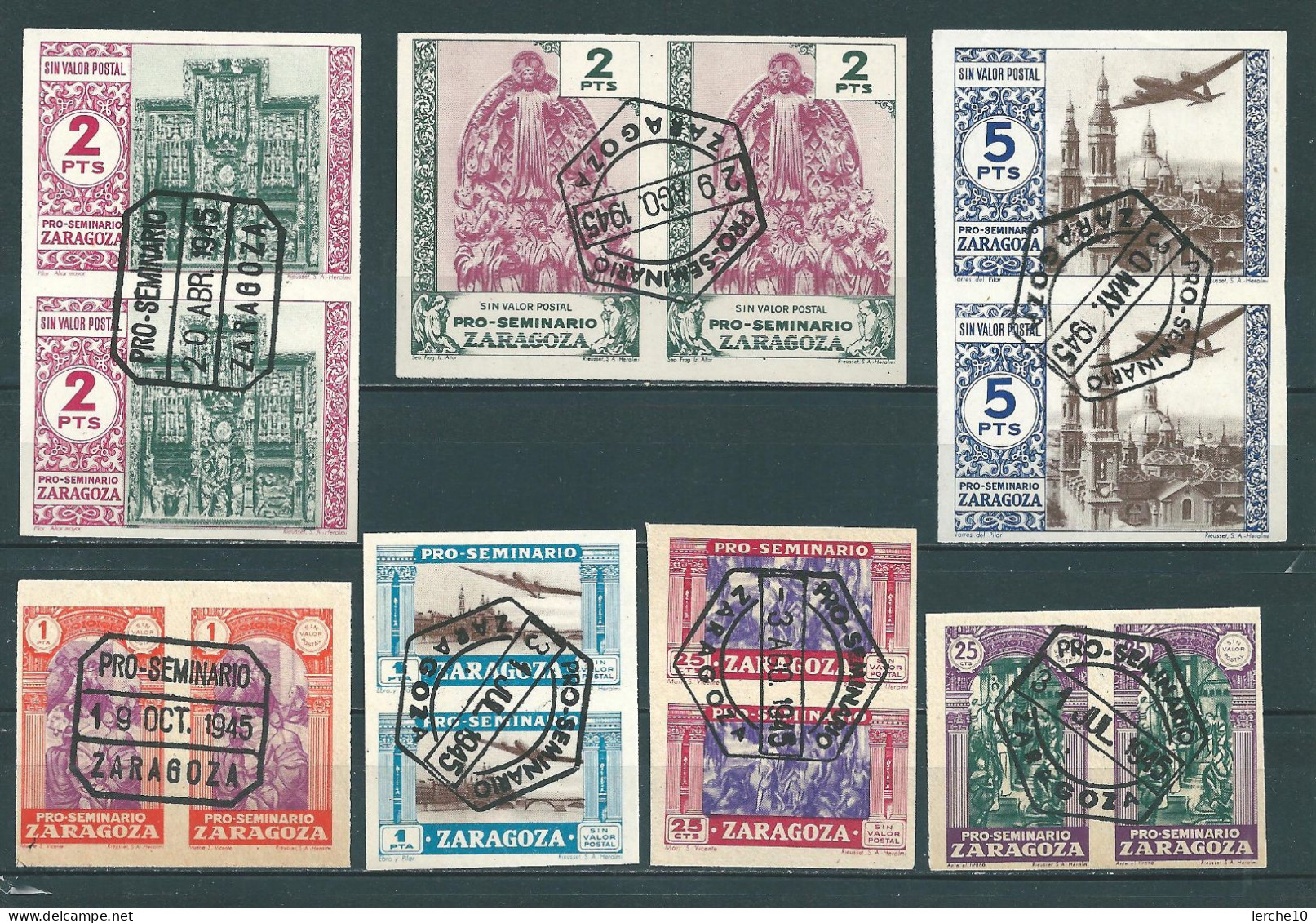 Spain Pro Seminario Zaragoza - Stamped  (0292) - Used Stamps