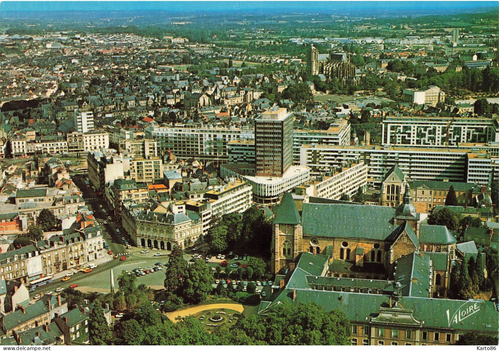 Le Mans * Vue Aérienne Sur La Ville * La Place Aristide Briand - Le Mans