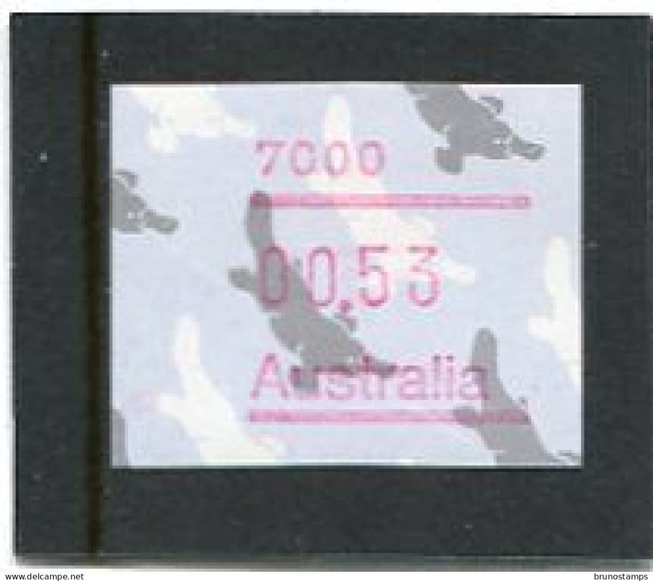 AUSTRALIA - 1987  53c  FRAMA  PLATYPUS  POSTCODE  7000 (HOBART)  MINT NH - Machine Labels [ATM]