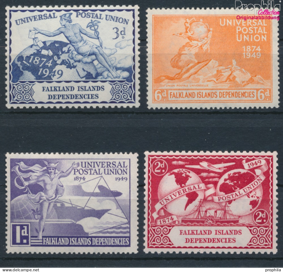 Falkland - Dependencies 14-17 (kompl.Ausg.) Postfrisch 1949 75 Jahre UPU (10368498 - Falklandinseln