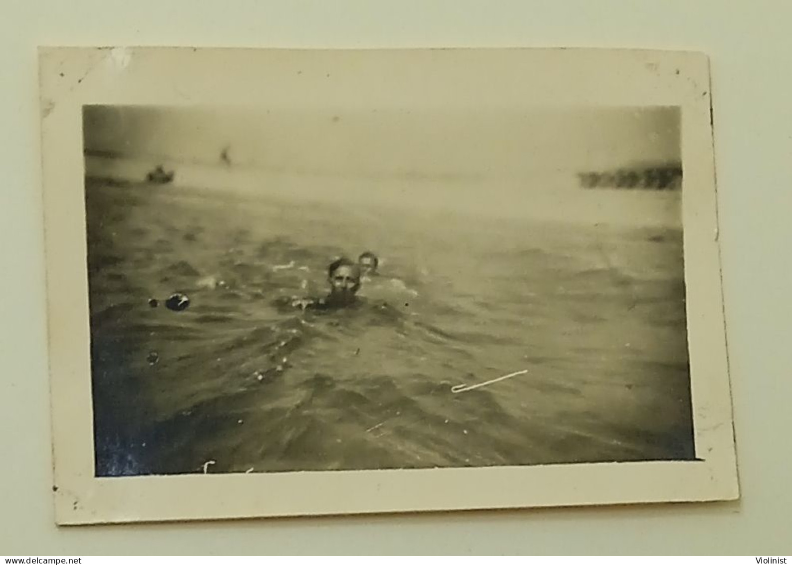 Two Men Swimming - Old Photo By Photographer Werner Meier, Wolmirstedt - Germany - Anonymous Persons