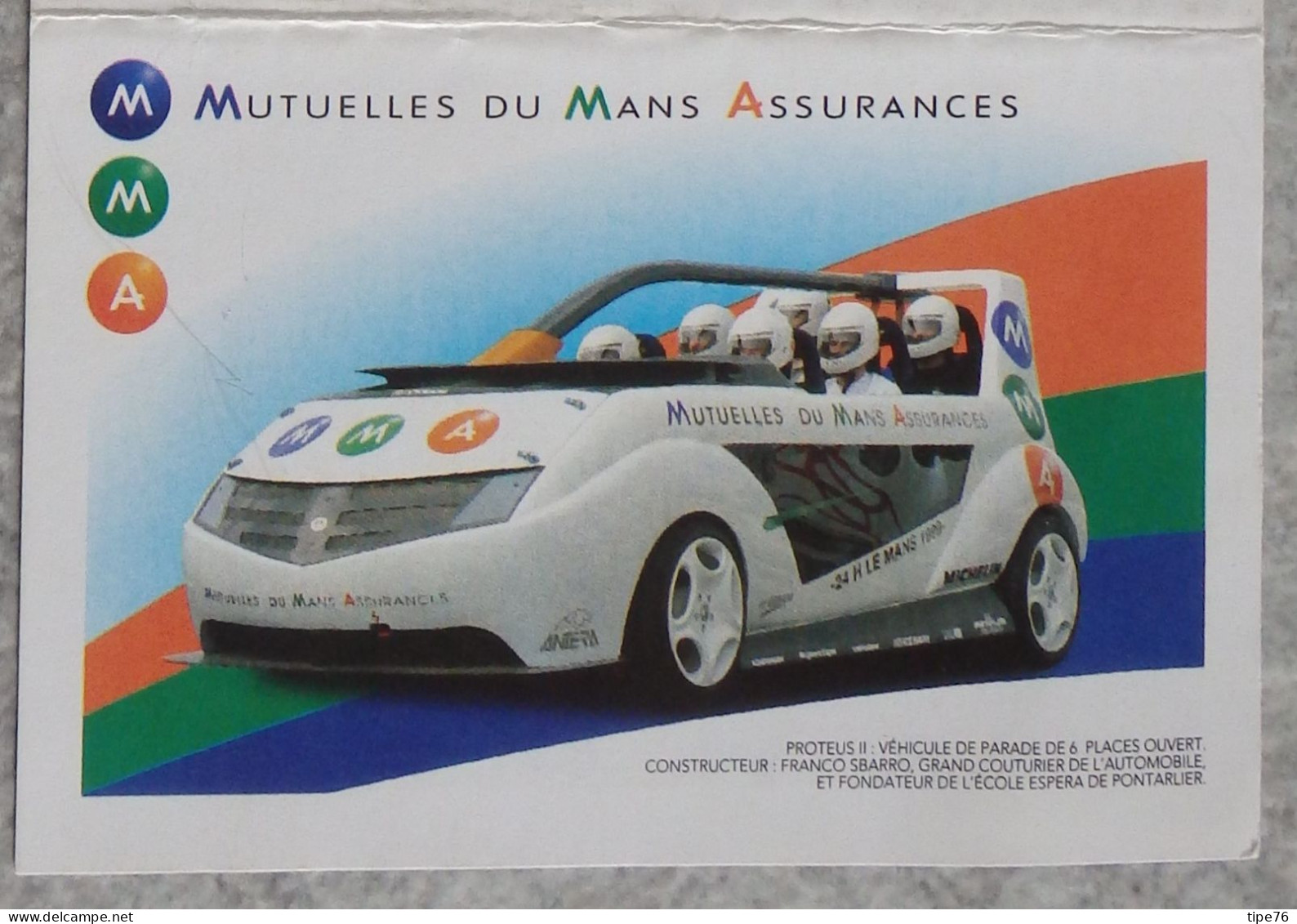 Petit Calendrier De Poche 2000 Assurances Les Mutuelles Du Mans Le Mans Sarthe - Cabinet  Nantes Voiture - Petit Format : 1991-00