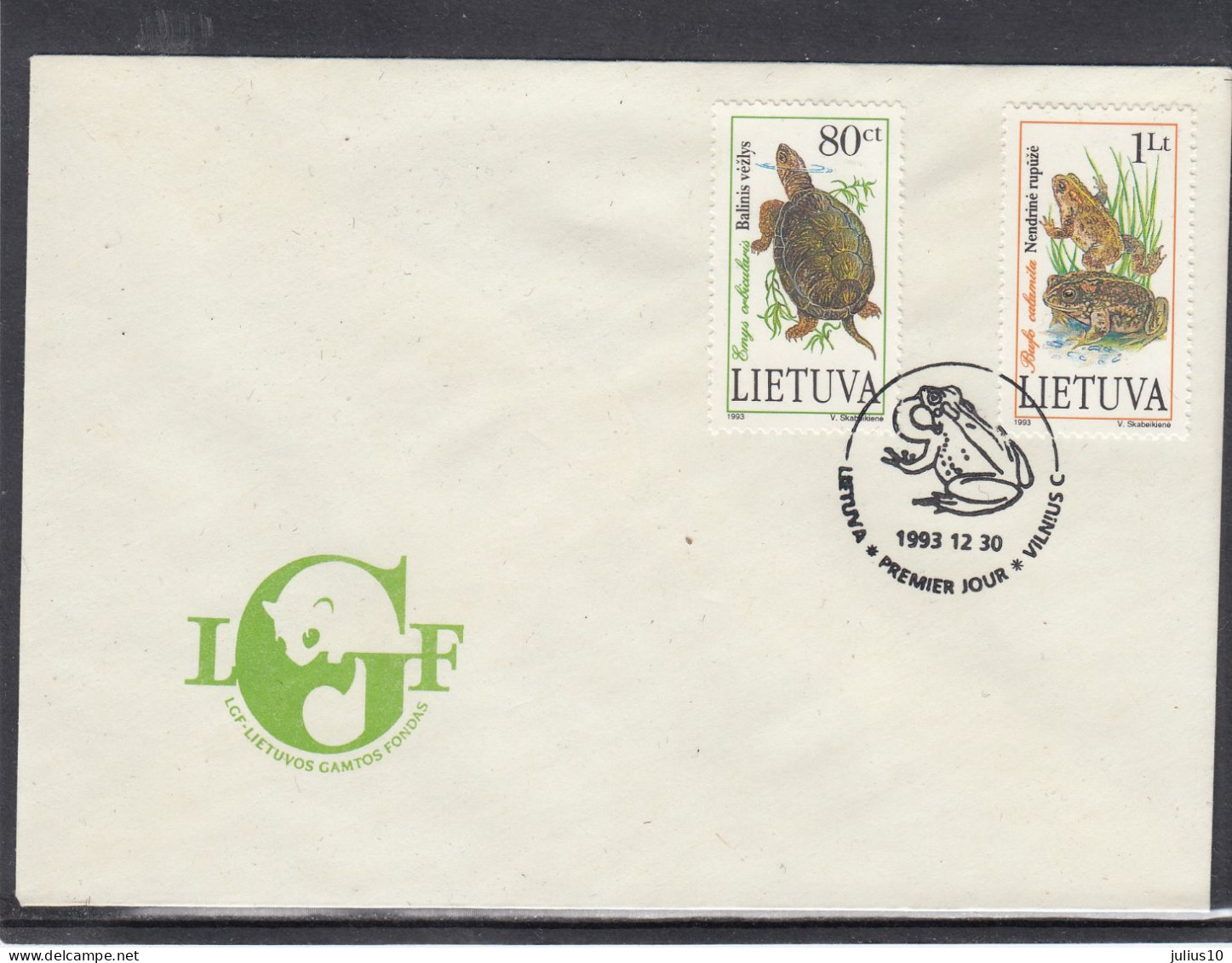 LITHUANIA 1993 Fauna Red Book FDC #LTV211 - Lituanie