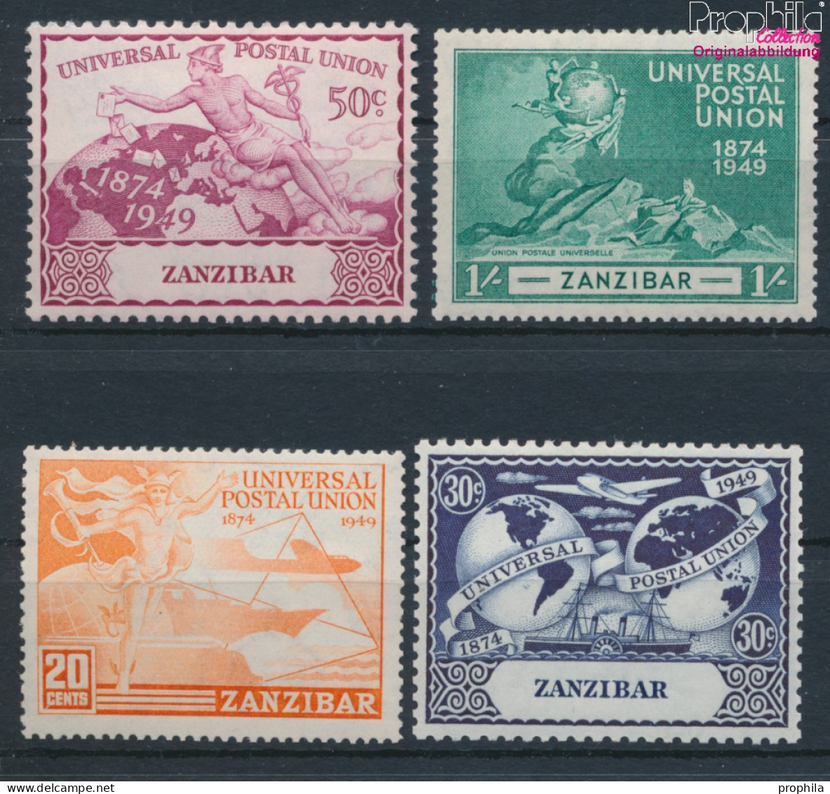 Sansibar 202-205 (kompl.Ausg.) Postfrisch 1949 75 Jahre UPU (10368477 - Nuevos