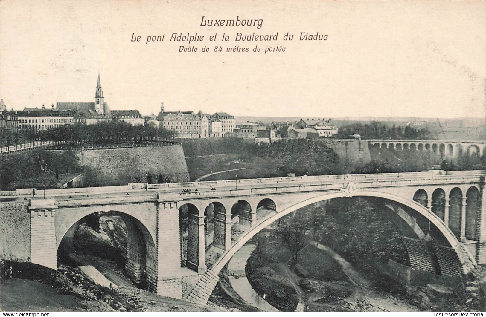 LUXEMBOURG - Pont Adolphe Et La Boulevard Du Viaduc - Vue Générale - Carte Postale Ancienne - Luxembourg - Ville