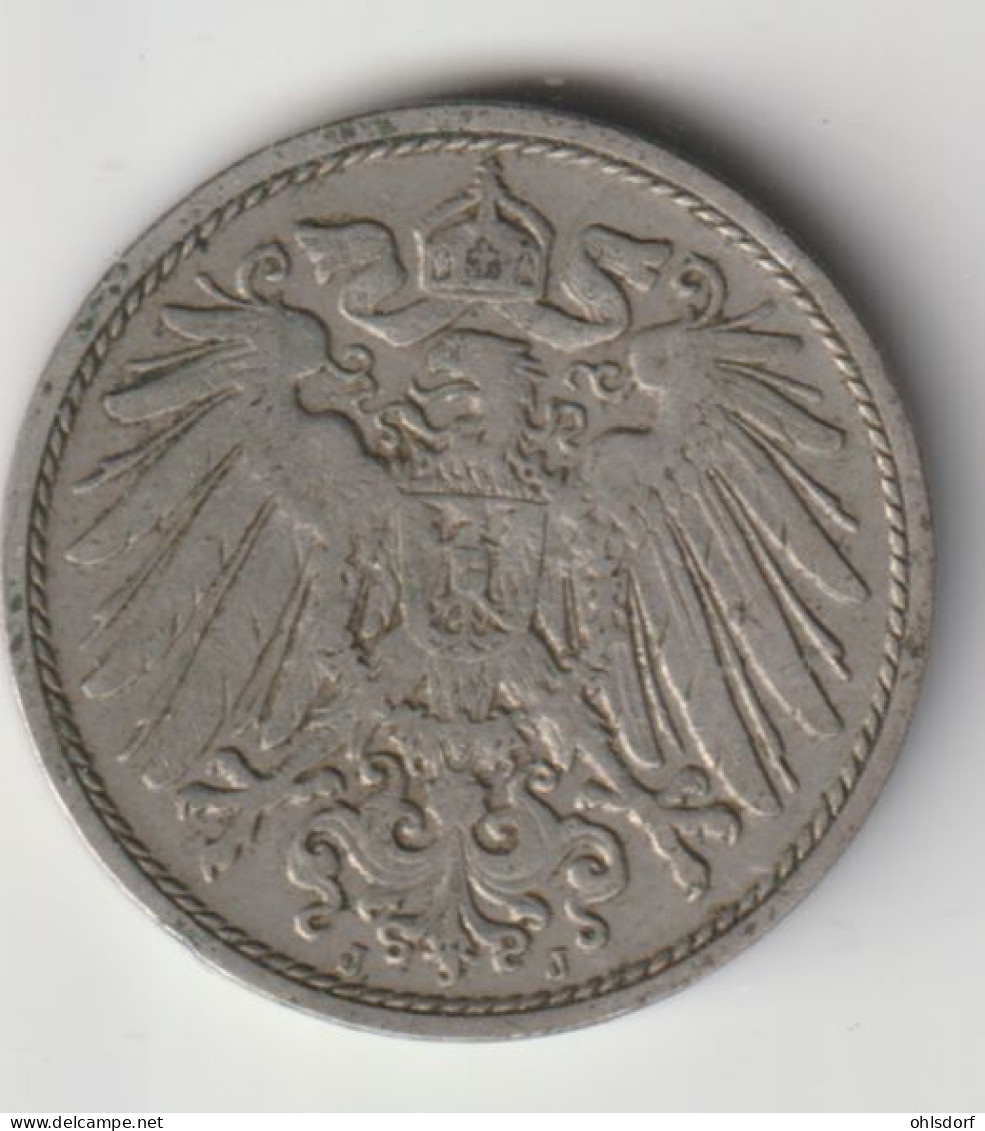 DEUTSCHES REICH 1907 J: 10 Pfennig, KM 12 - 10 Pfennig