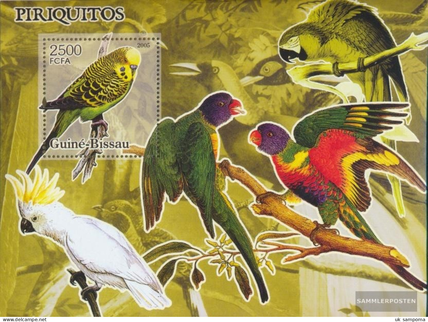 Guinea-Bissau Miniature Sheet 541 (complete. Issue) Unmounted Mint / Never Hinged 2005 Parrots - Guinea-Bissau