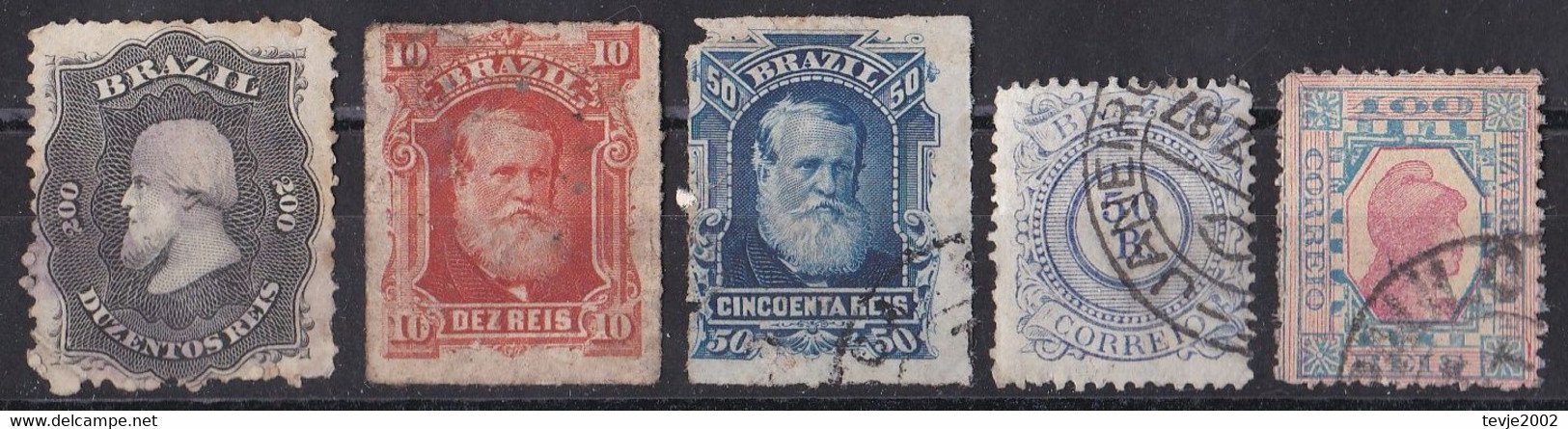 Brasilien - Kleines Lot Aus 1866 - 1891 - Gestempelt Used - Usati